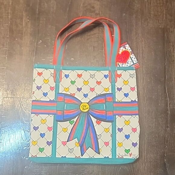 Brighton Holiday Christmas Love & Joy Canvas Tote - Picture 2 of 15